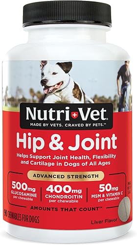 Miniatura 1 de Nutri-Vet Suplementos masticables para perros para cadera y articulaciones  Formulados con glucosamina y condroitina para perros  90 unidades