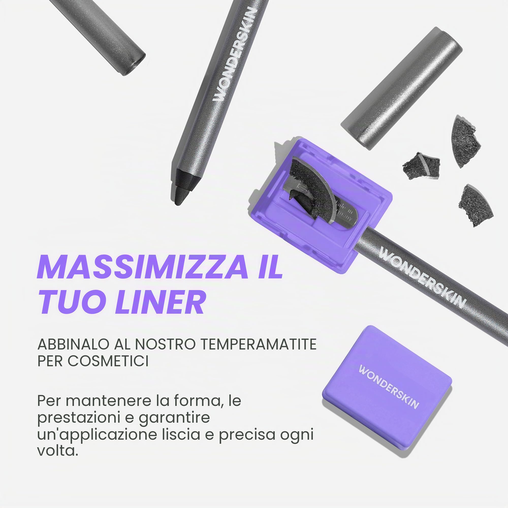 Wonderskin 1440 Matita Eyeliner Nera Waterproof A Lunga Tenuta - Matita Eyeliner Nera (Liquirizia)