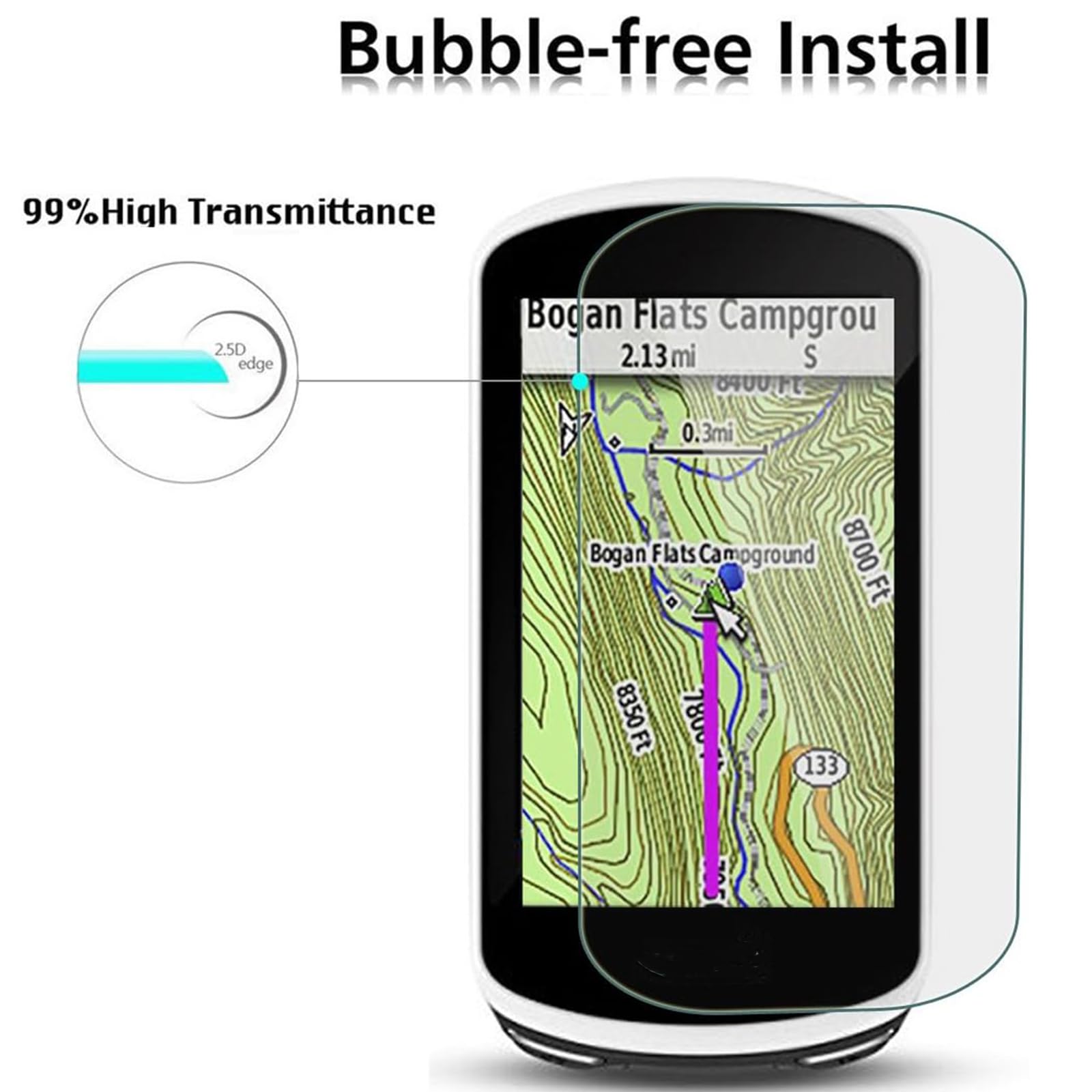 [Lot De 4] Protecteur Écran Verre Trempé Pour Garmin Edge 1030 - 9H Anti-Rayures, HD 0.3mm, Pose Facile Sans Bulles, Inclus Lingettes