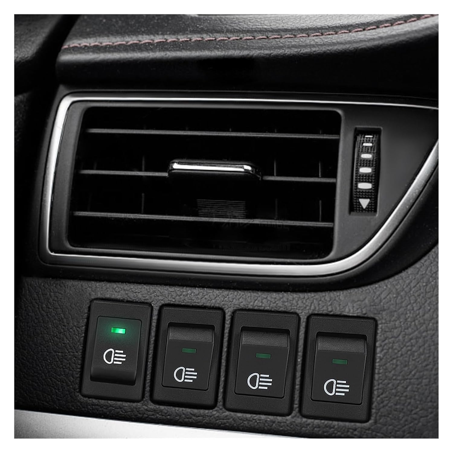 5PCS Car Fog Light Switch 12V DC 35A LED Toggle Rocker Switch 4 Pin ON Off 2 Position for Auto Car(Yellow LED)