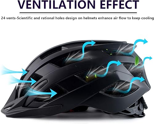 Miniatura 6 de Cascos de bicicleta para adultos, casco de bicicleta ajustable para hombre y mujer, casco ligero de carretera y montaña, ciclismo de seguridad con