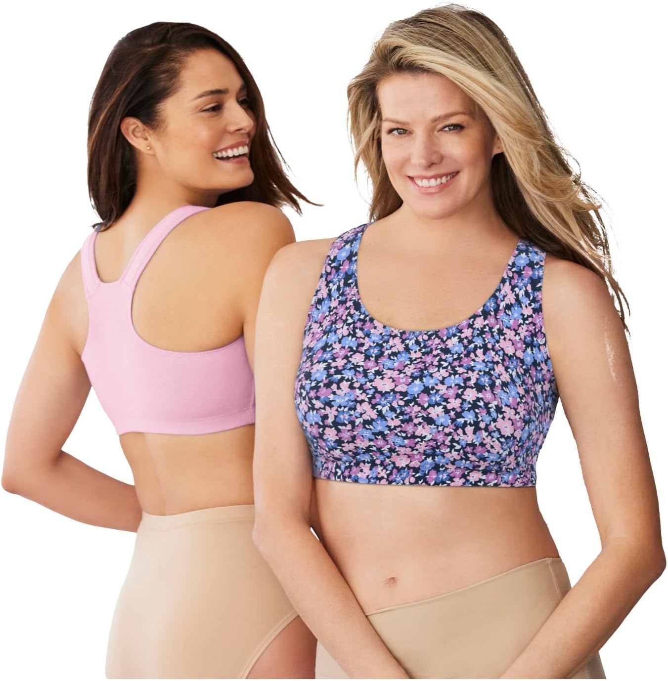 Comfort Choice Women's Plus Size Wireless Sport Bra 2-Pack
