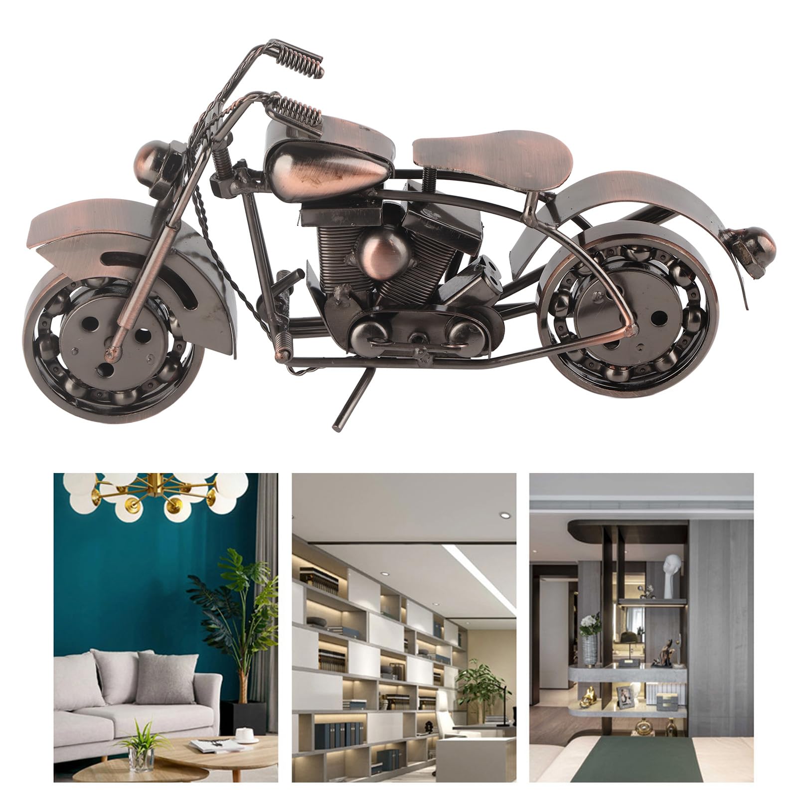 Ornements de Moto en Métal, Décoration Rétro de Collection d'art Décoratif pour la Chambre à Coucher de Salon