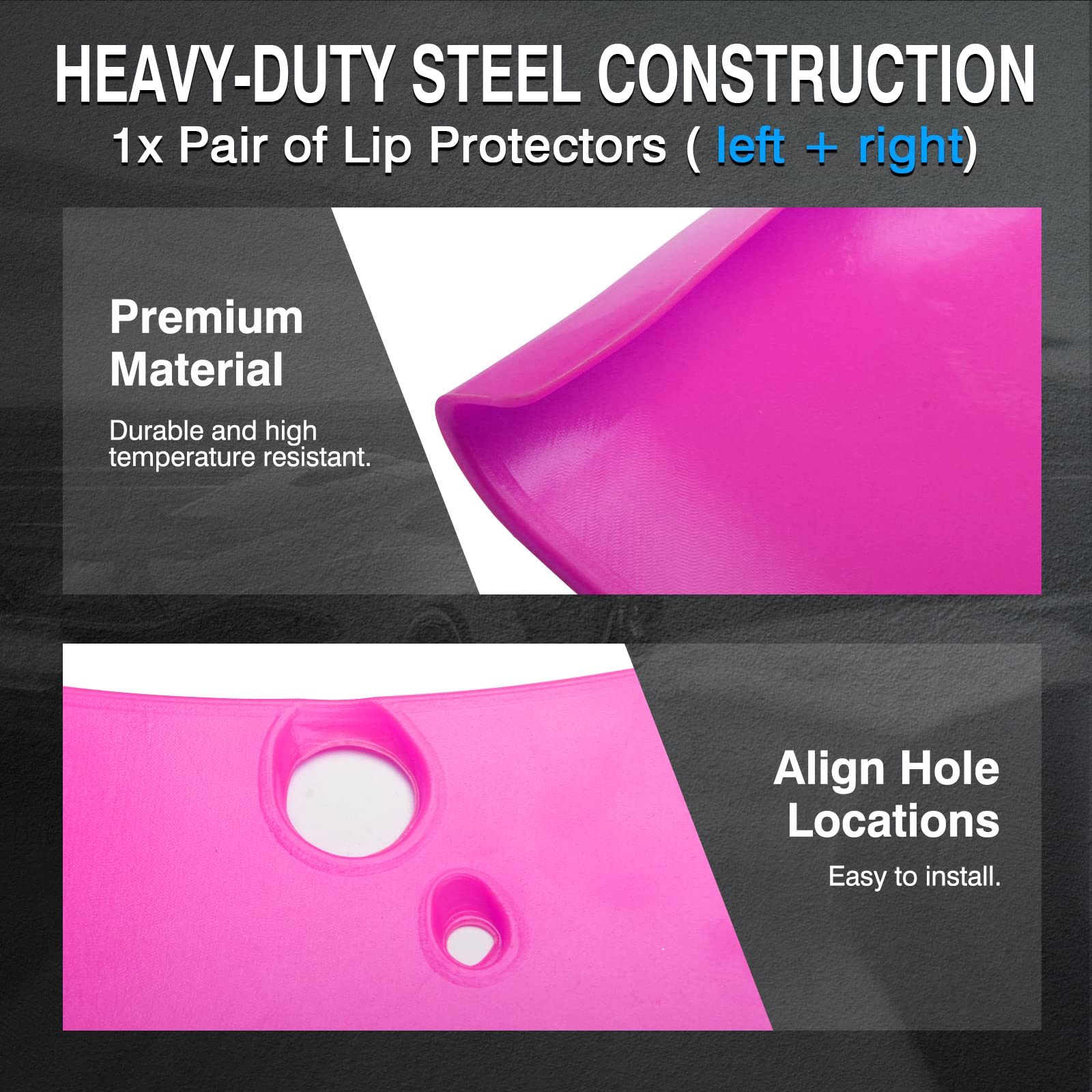 Somusen Front Bumper Lip Splitter Protector Compatible with Dodge Charger SRT Hellcat/SRT 392 / Scat Pack/RT Scat Pack/GT/RT 2015-2021, Pink