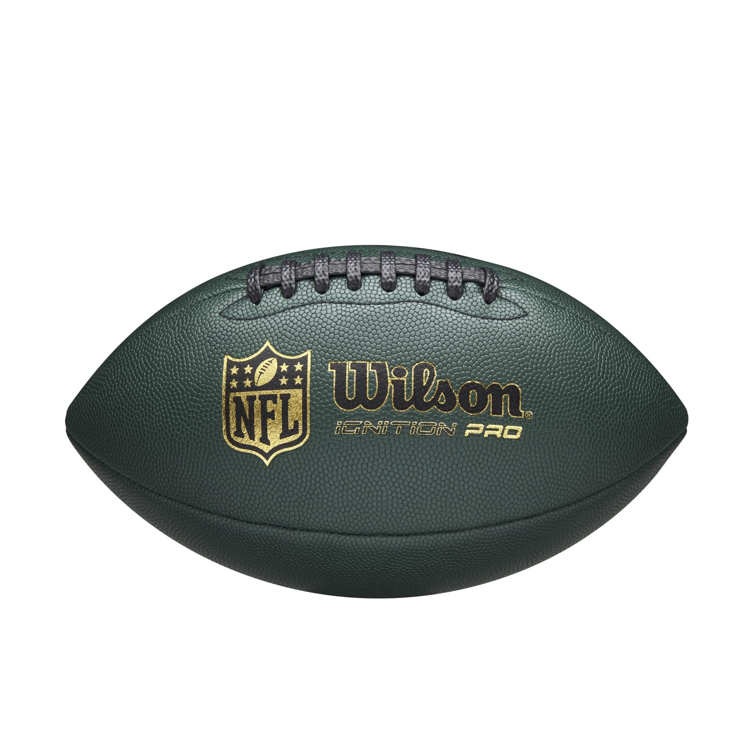 WILSON NFL Ignition Pro Eco Ballon de Football Américain, en Cuir Composite avec Technologie Pressure Lock, Vert, Taille Officielle