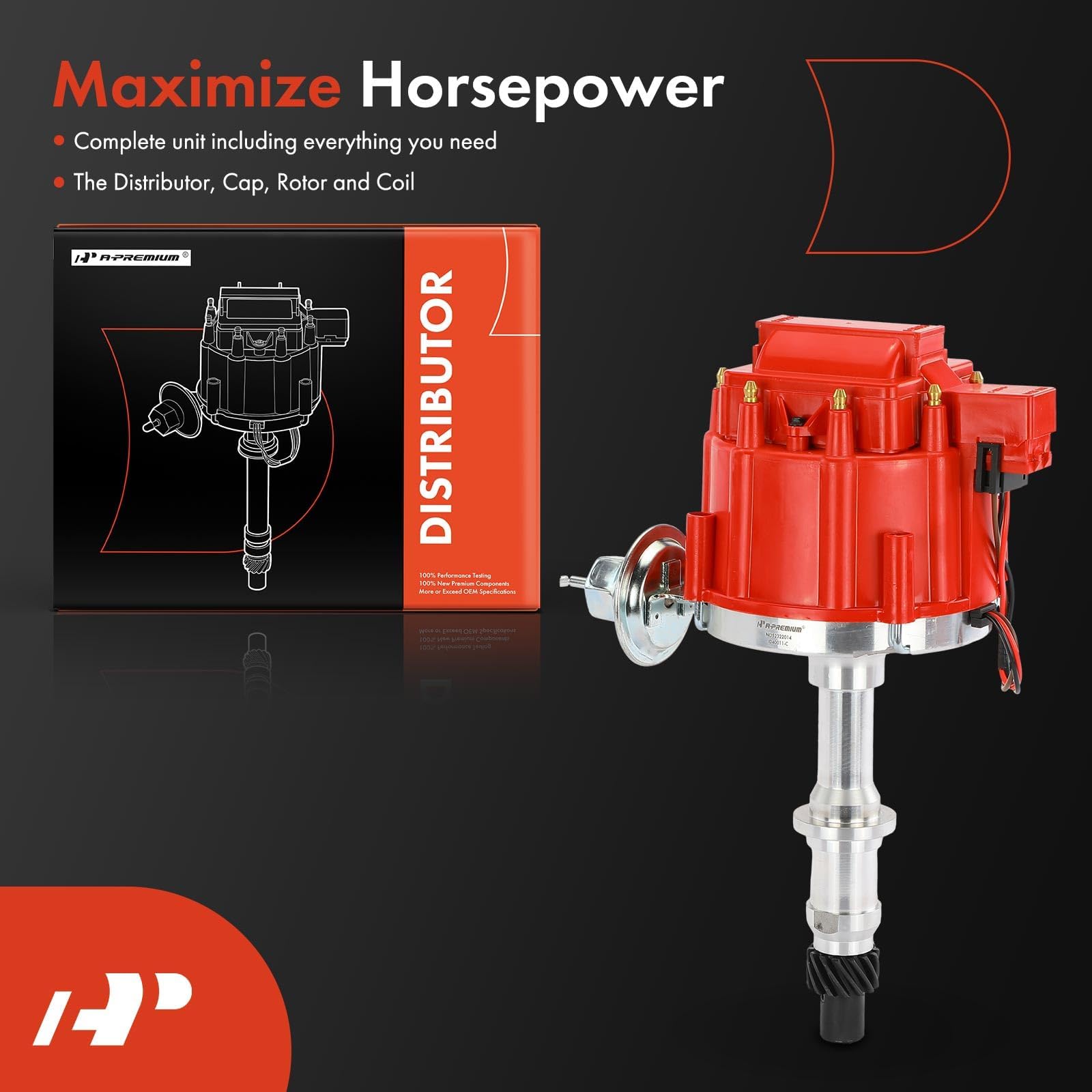 GM Points Distributor Ignition Distributor With Cap & Rotor For Pontiac ...