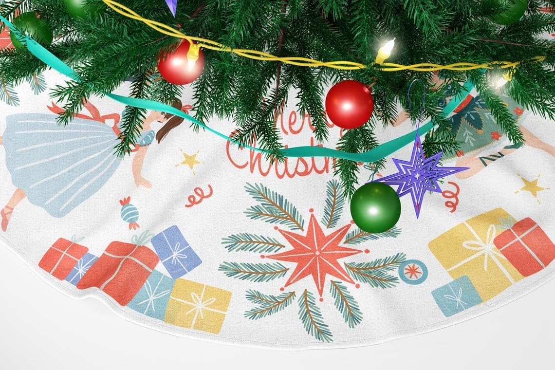 Christmas Tree Skirt, Personalized Christmas Tree Home Decor, Christmas Tree Cover, Custom Tree Skirt, Christmas Decoration (Style 1)