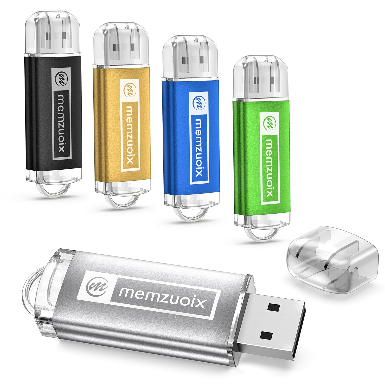 USBメモリ64GB USB3.2 USB-A 対応 最大150MB/s 高速データ転送 アルミボディ 防水防塵耐衝撃 小型軽量 キャップ付き ストラップホール付き iPhone17/16/15 iPad Android Windows Mac PC/タブレット兼用 写真動画バックアップ 容量不足解消[シルバー]