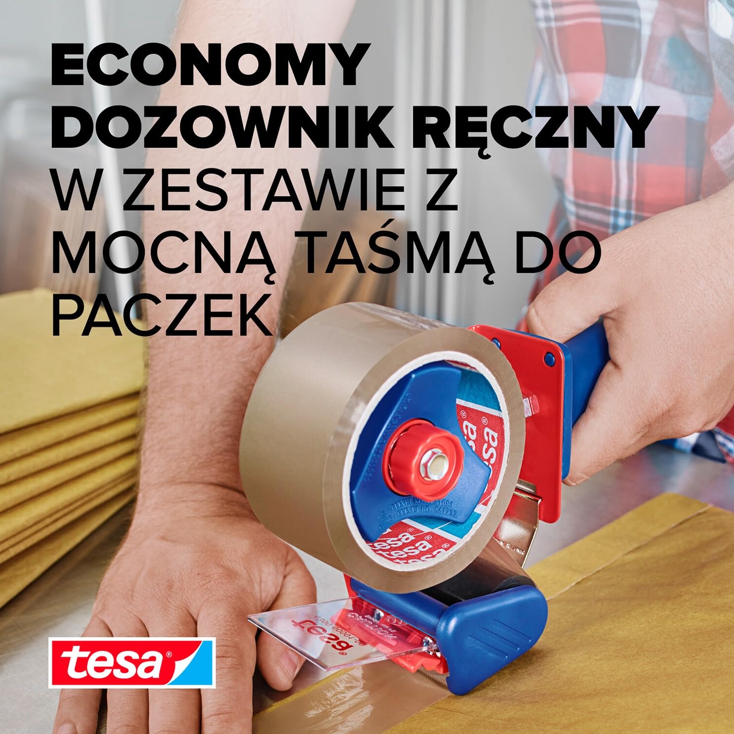 Tesa Pack 58166 Oklejarka, Brązowy, 66m x50mm