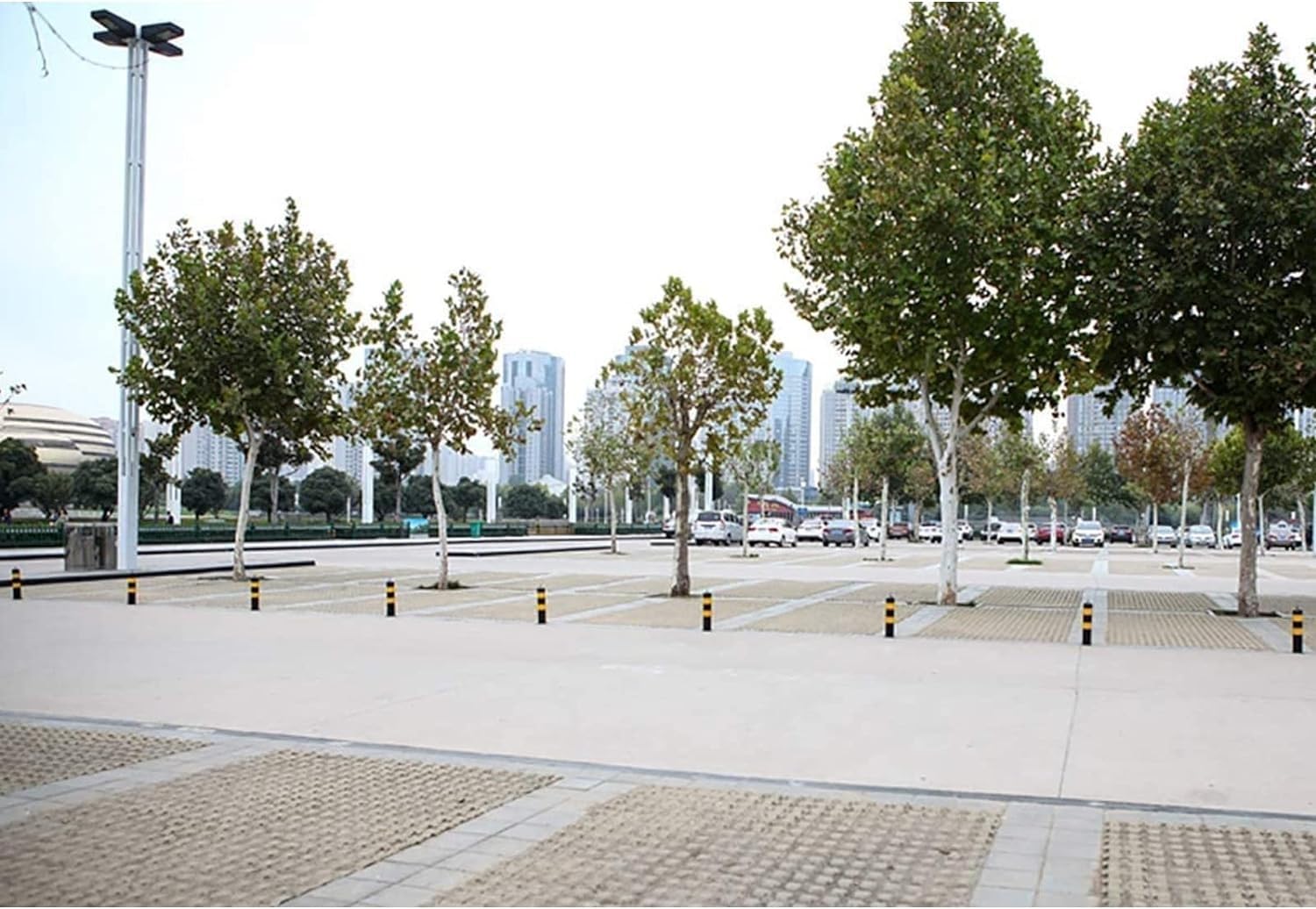 Conos De Seguridad, Postes Delimitadores De Tráfico, Barrera De Postes De Seguridad para Entradas De Vehículos, Barrera De Postes De Estacionamiento Portátiles, Postes D,55cm