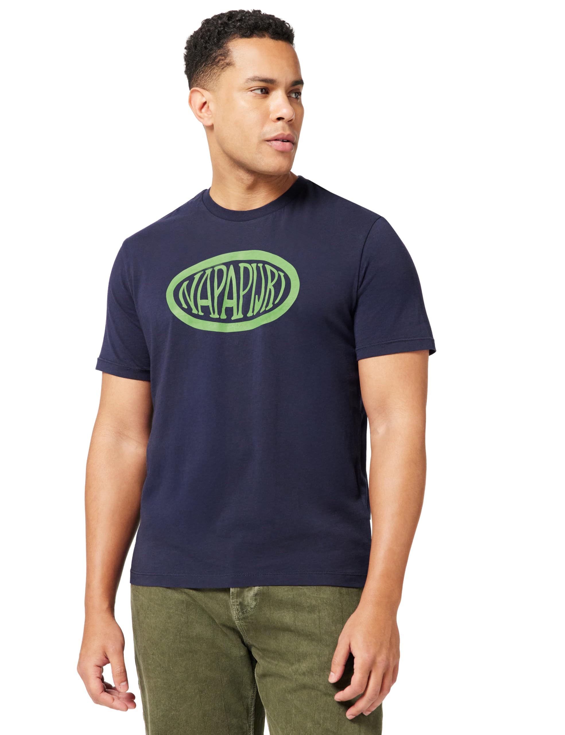 Napapijri Sine Short Sleeve T-Shirt Navy Blue,XL