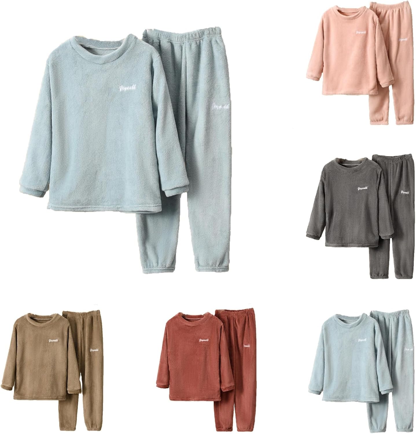 Baby Schlafanzug Set Katze Motiv - Flanell Pyjama Für Mädchen Und Jungen In Verschiedenen Größen