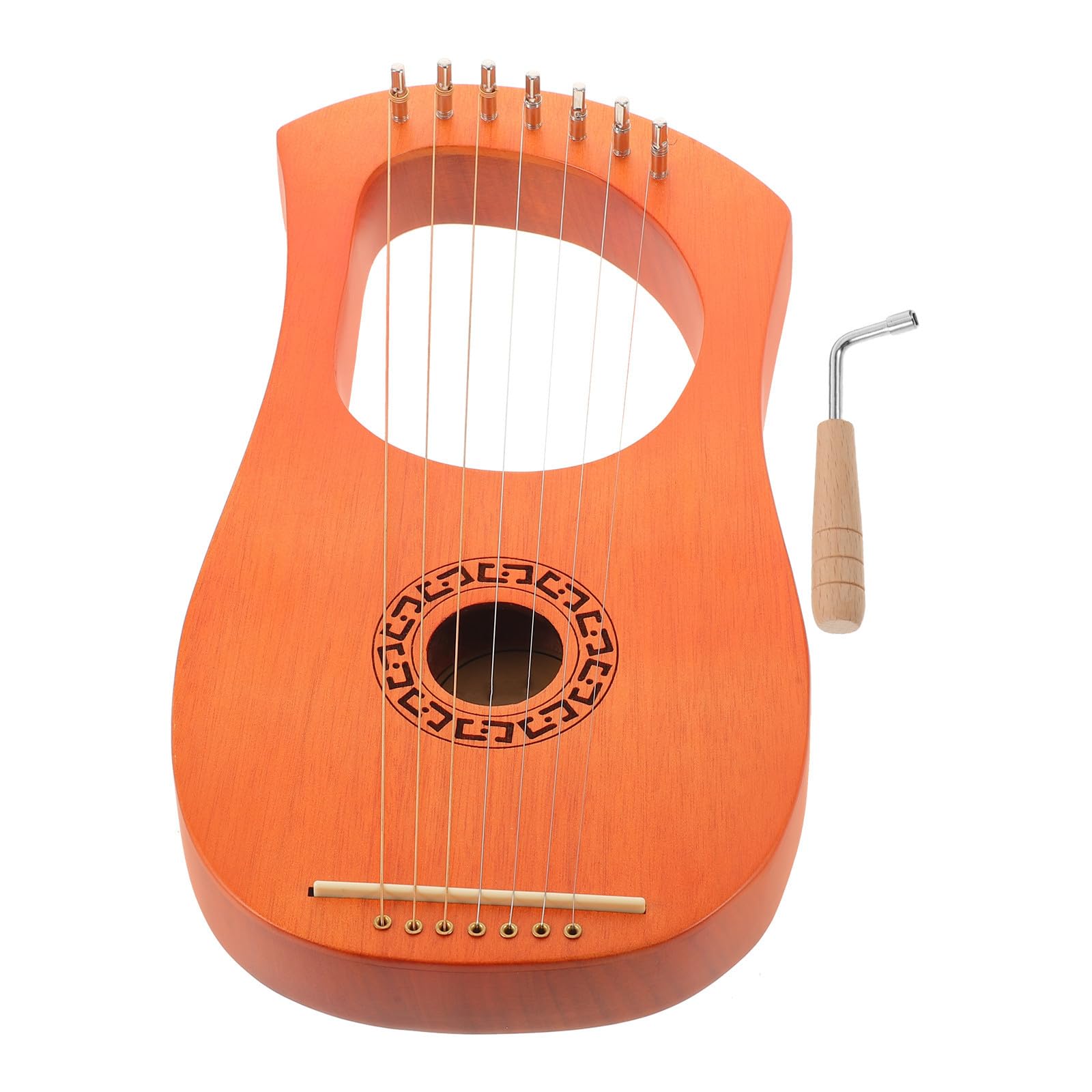 CALLARON Arpa Lira Classica in Legno 7 Corde, Suono Raffinato e Bilanciato, Leggera e Stabile per Musicisti Professionisti e Principianti, per Insegnamento