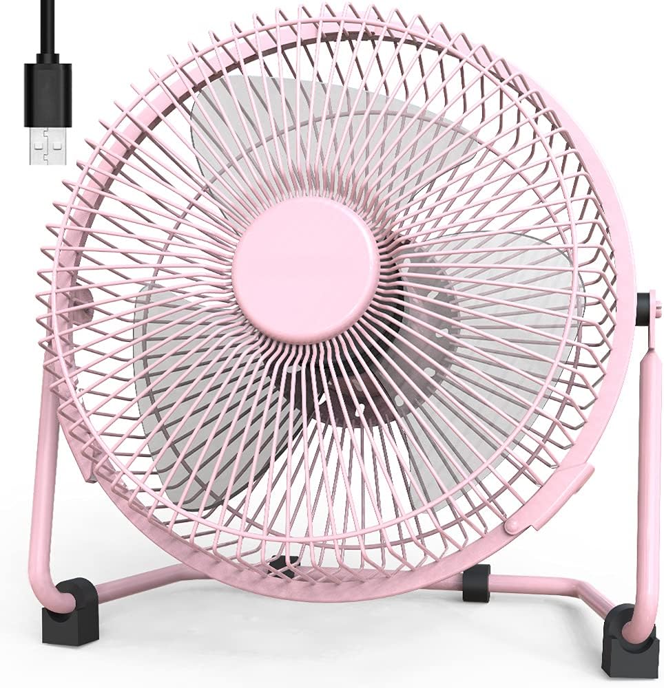 9 Inch USB Desk Fan USB Powered ONLY (No Battery), Personal Table Fan with Strong Airflow Quiet Operation, Portable Cooling Fan for Home Office Bedroom-Black : Electronics