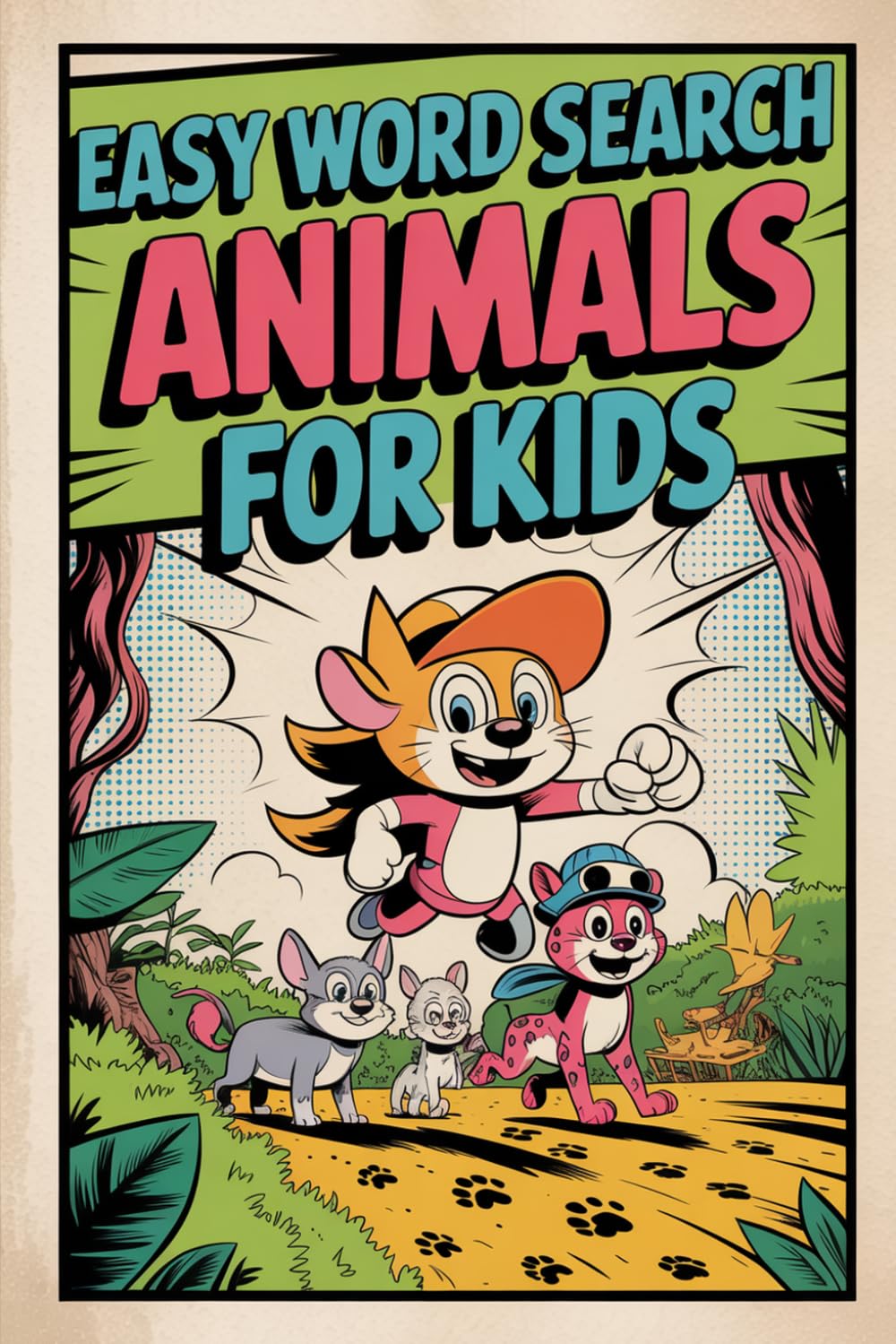 Easy Word Search Animals for Kids: Curated Puzzle Experience Book for Grade School Ages 6-8 with Creature Focus