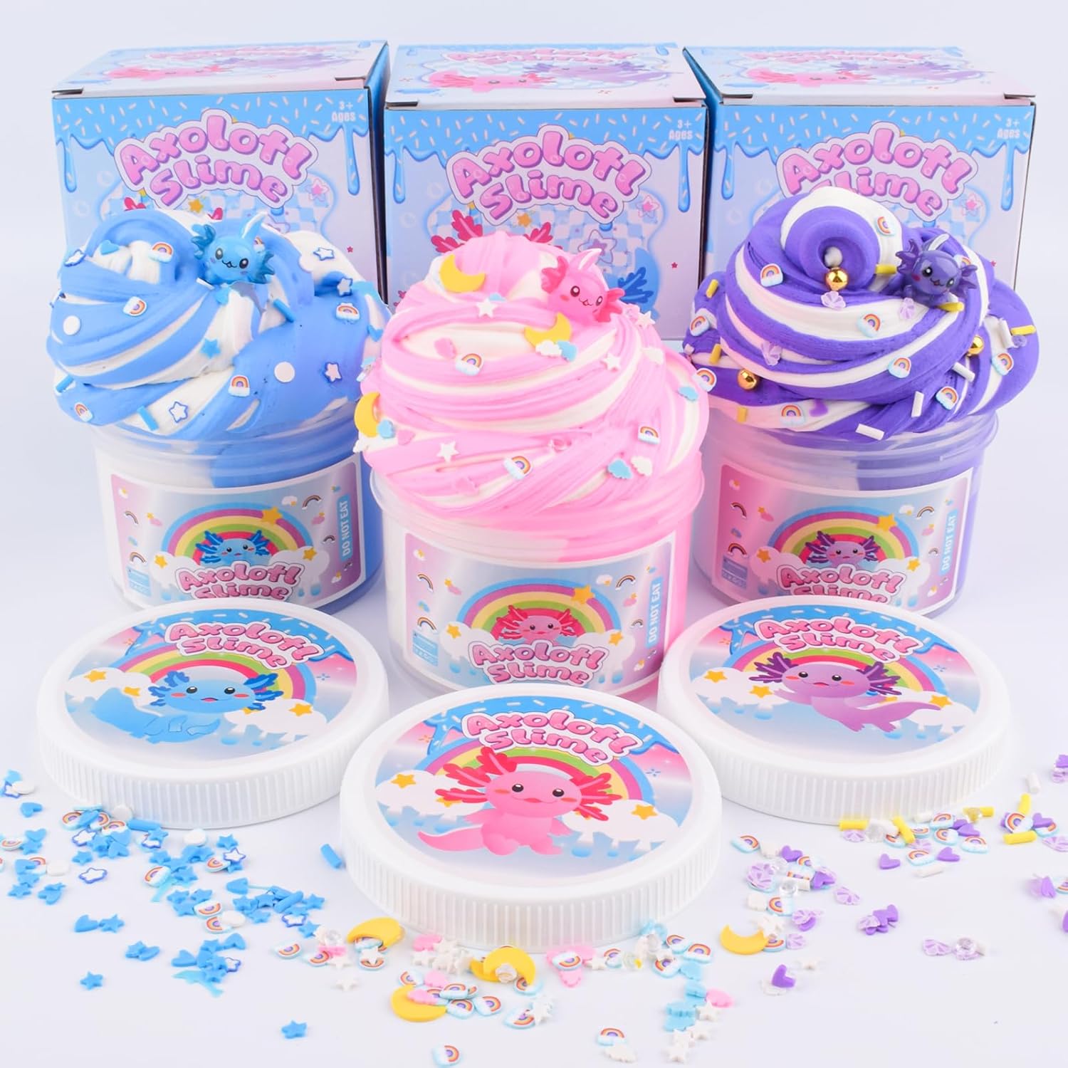 Pink Axolotl Slime, Butter Slime Party Favor for Girls & Boys, Super Soft & Non-Sticky, Scented DIY Stress Relief Toy, Birthday Gifts for Kids, Goodie Bag Stuffers