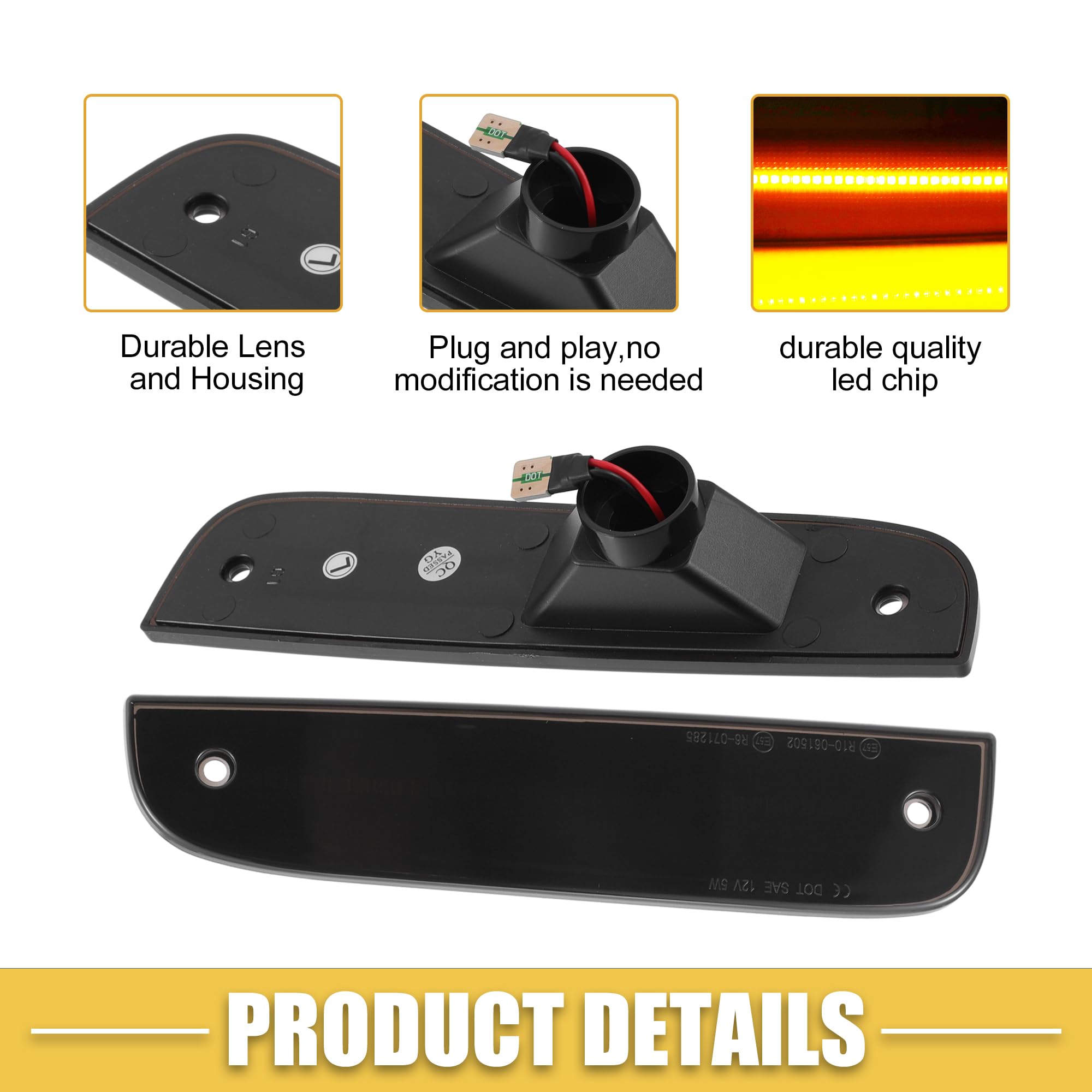 Amazon.com: A ABSOPRO LED Side Marker Light CH2551118 Front Driver