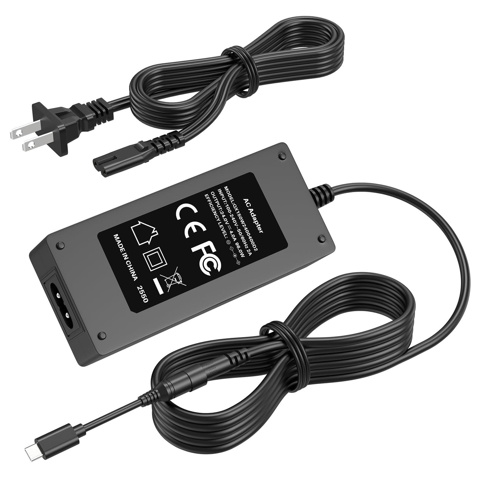 24V USB-C Charger Fit for Toast Flex TP200 TK200 TK300 Receipt Printer