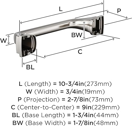 Vista 85 de Amerock BH36034CZ Toallero de bronce champán Toallero de 24 pulgadas (24.016 in) Revitalize Toallero de baño Accesorios de baño