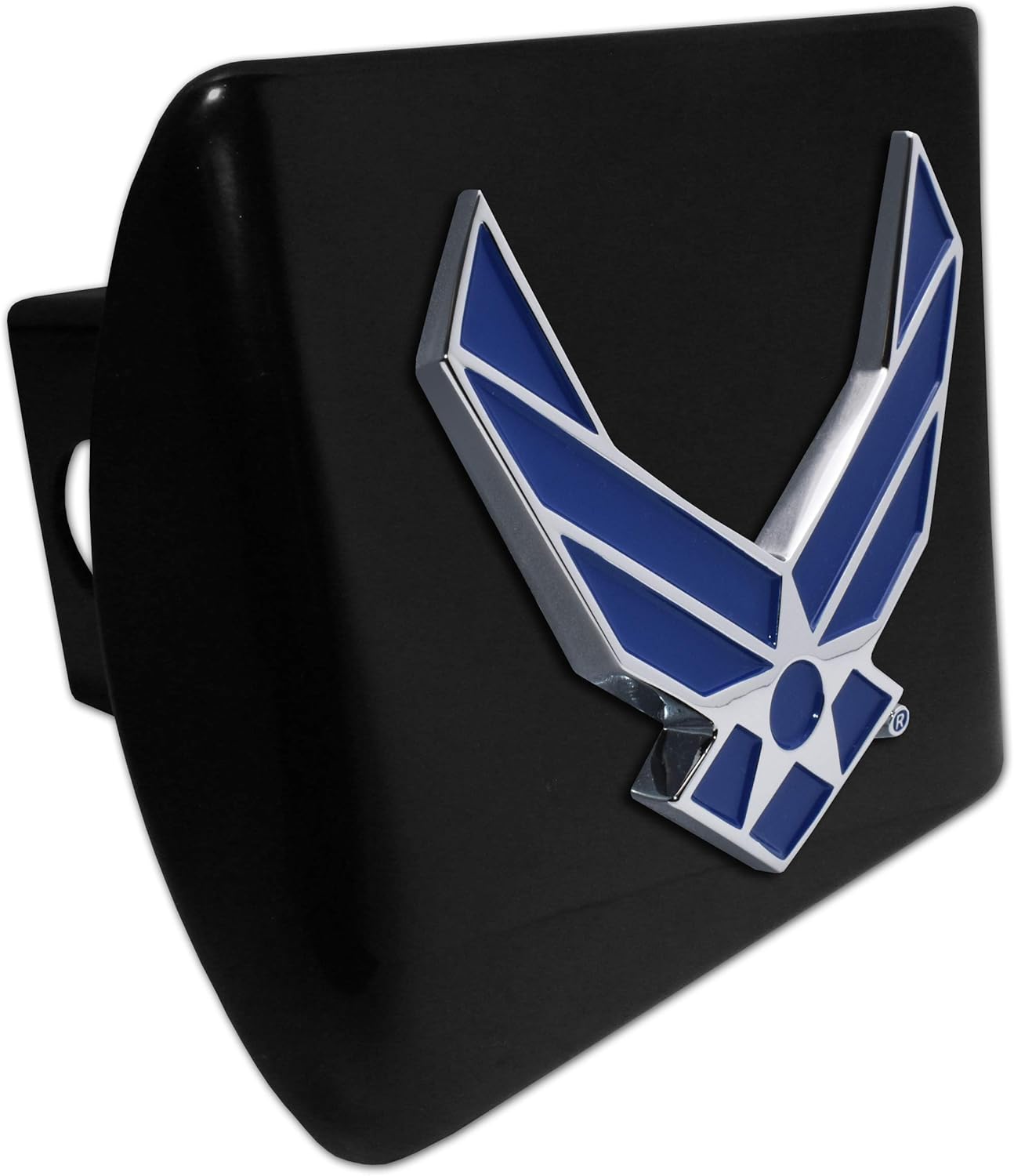 Elektroplate Officially Licensed U.S. Air Force Blue Wings All Metal Black Hitch Cover for Trucks and SUVs | Fits Standard 2" Trailer Hitch Receivers | Premium Weatherproof