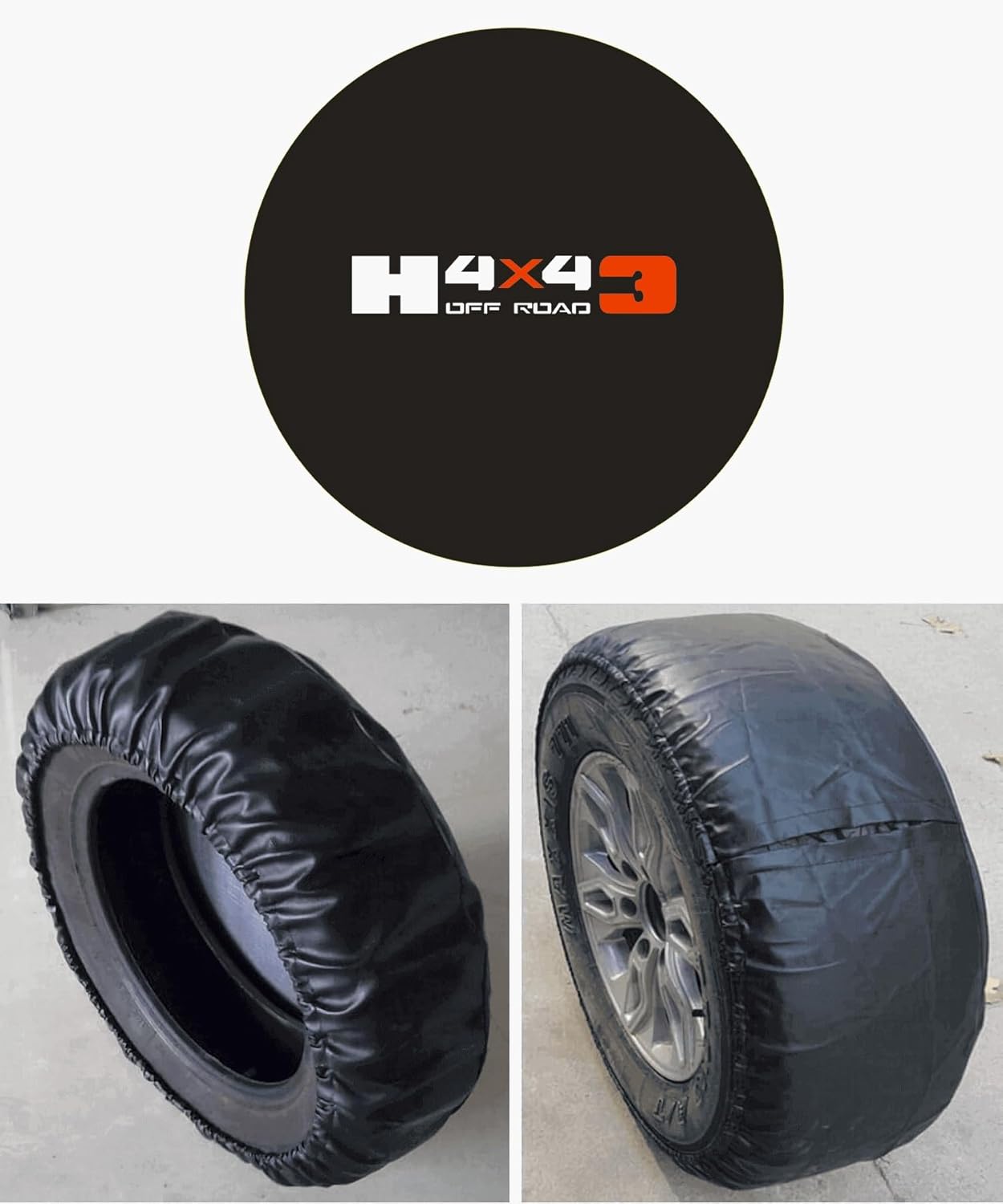 for Jeep SUVs, Hummer H3 Spare Tire Cover, Spare Wheel Cover, Waterproof Dustproof Back Tire Protector (XL Size: (H3 5.3L) 285/75 R16)