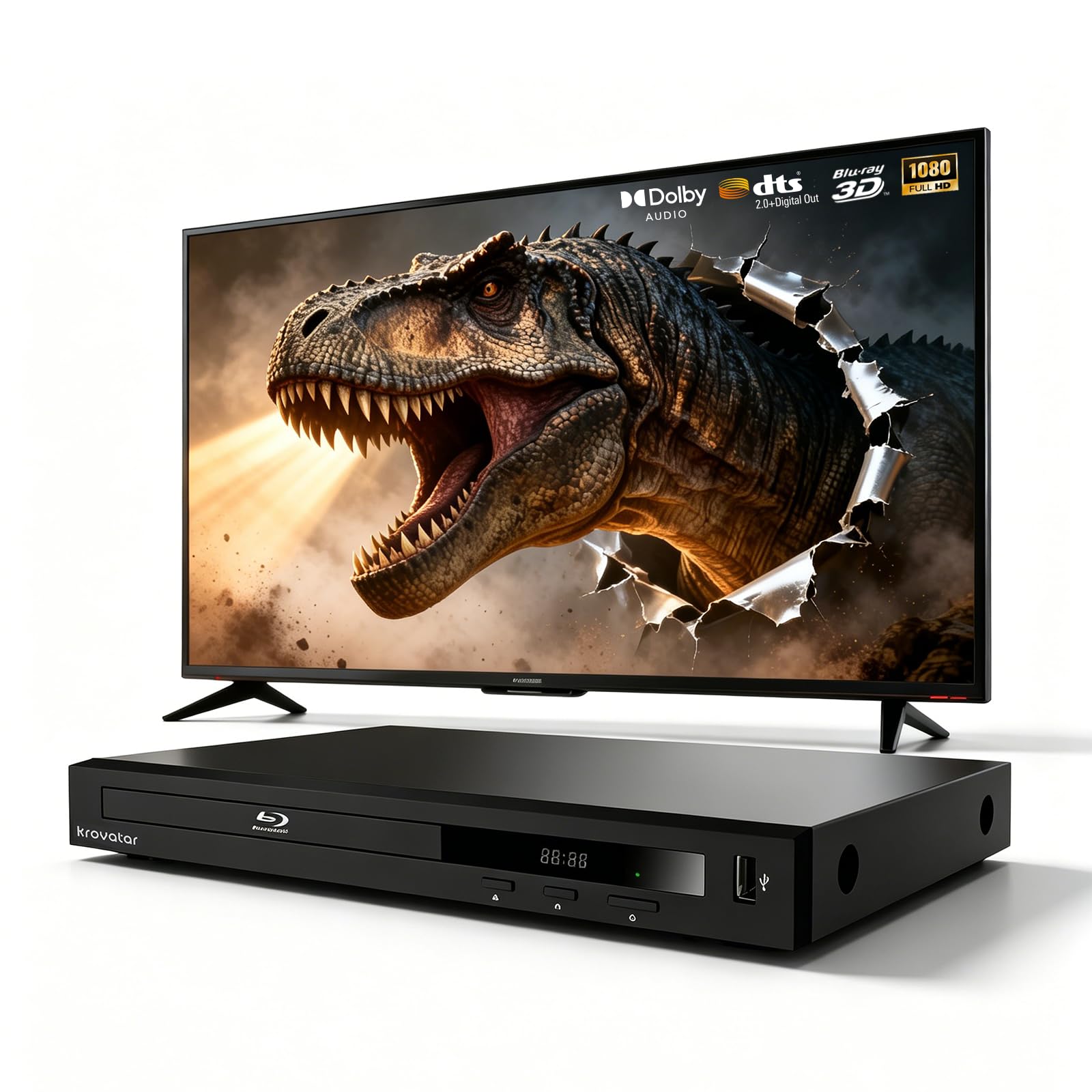 Krovatar 3D Blu-ray Disc Player KB-200D (2K,3D) with Dolby & DTS