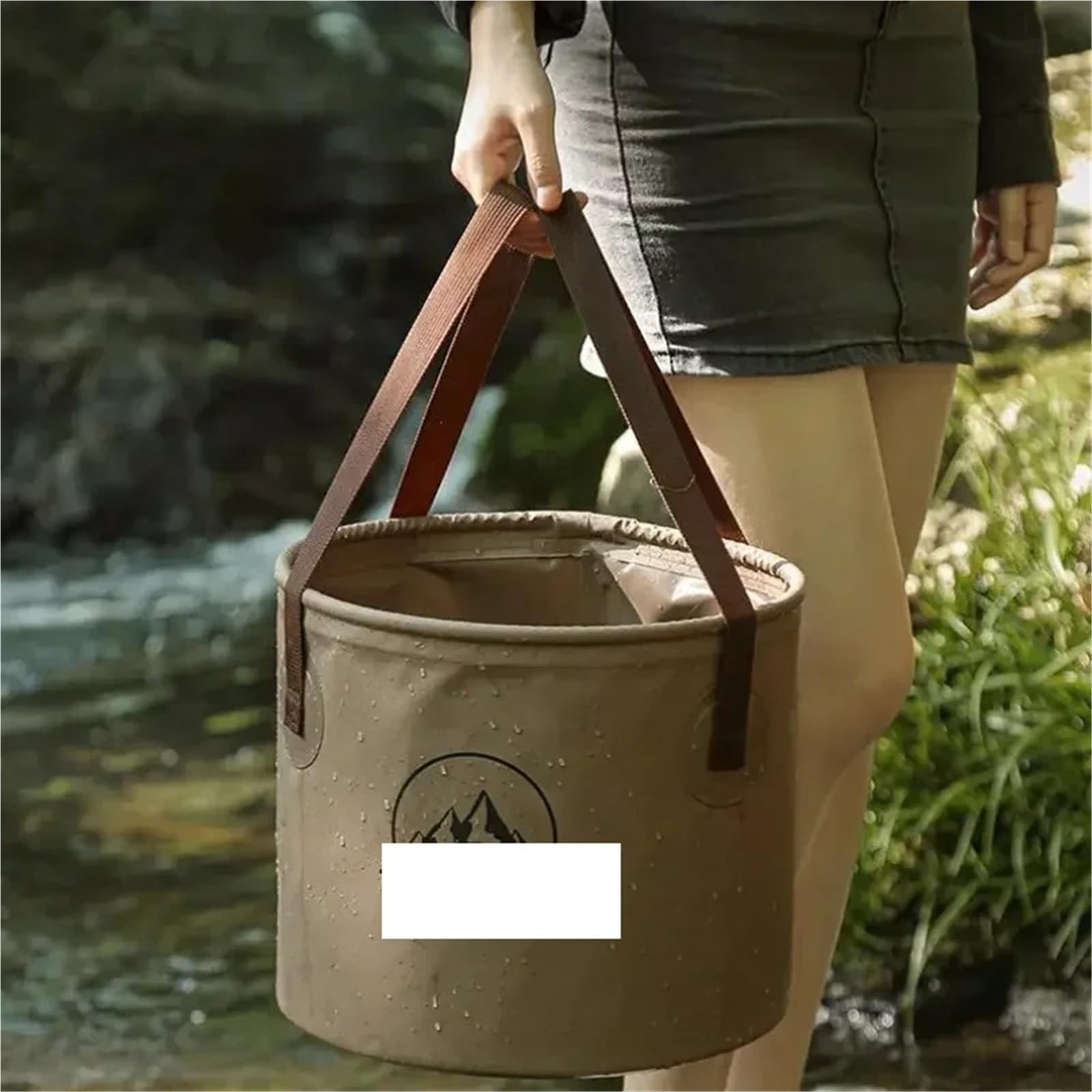 Seau De PêChe Pliable Seau Pliable Portable de 5/10/20 L avec Couvercle, for Lavage Voiture, pêche, Salle Bain, Seau en Silicone, Camping, Fournitures ménagères