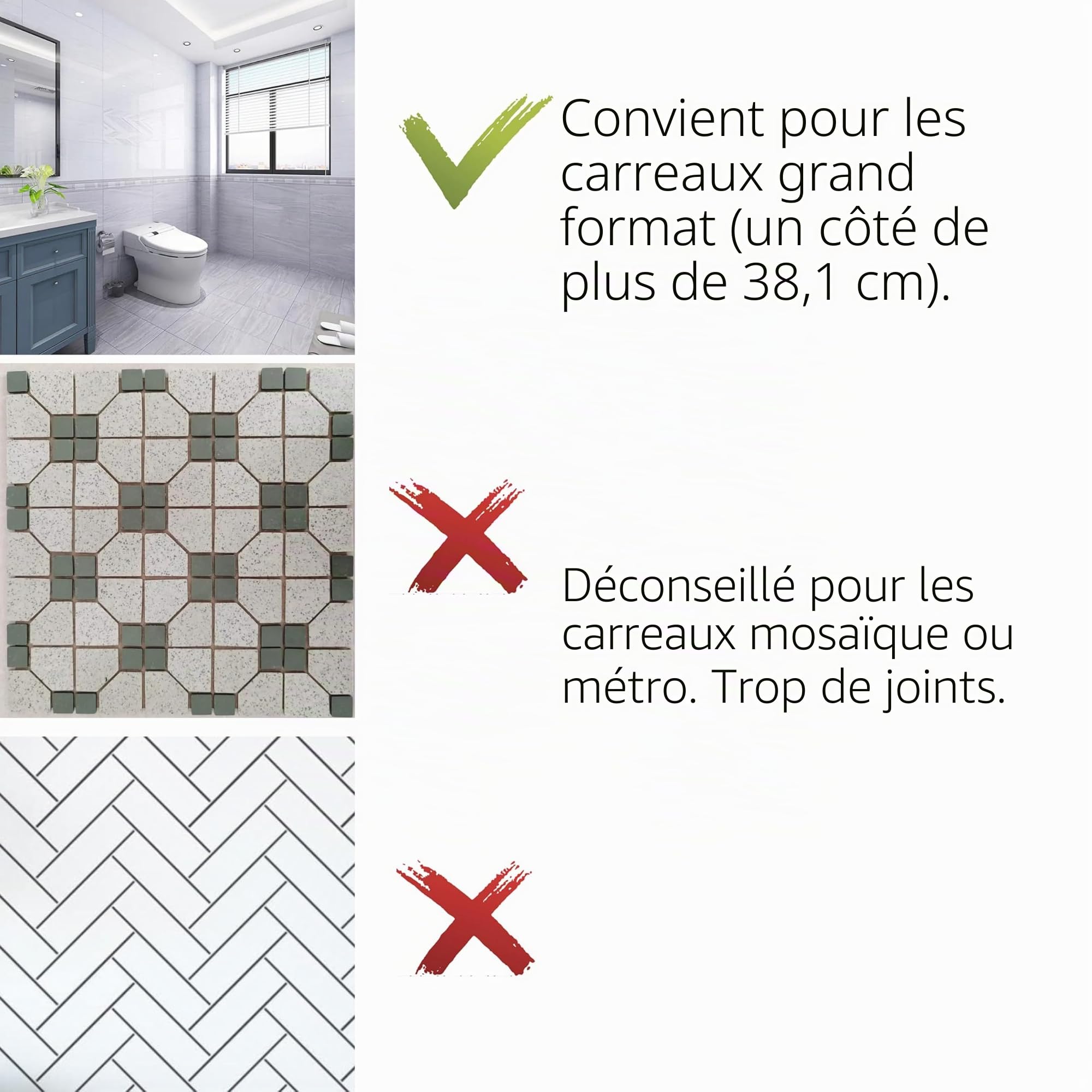 Liqueur époxy pour carreaux, résistant à l'eau, aux taches, aux moisissures, aux fissures et aux produits chimiques, prêt à utiliser, facile à appliquer (Blanc, Non Sablé, Brillant, avec TK1N)