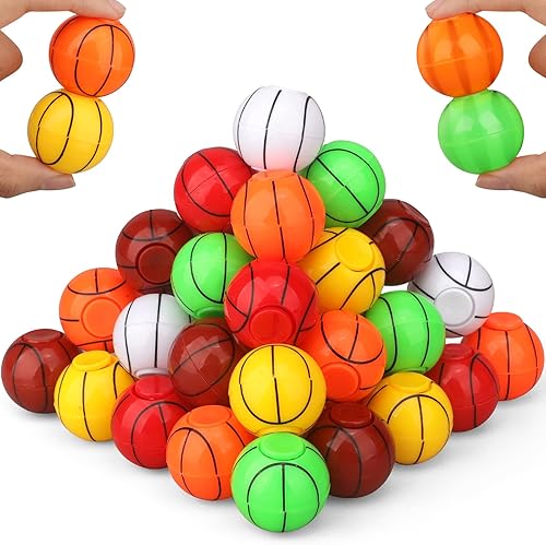 Mini Baloncesto Fidget Spinner para niños y adultos, bola pequeña mano dedo Spinner recuerdos de fiesta bolsa de regalos deportiva caja del tesoro
