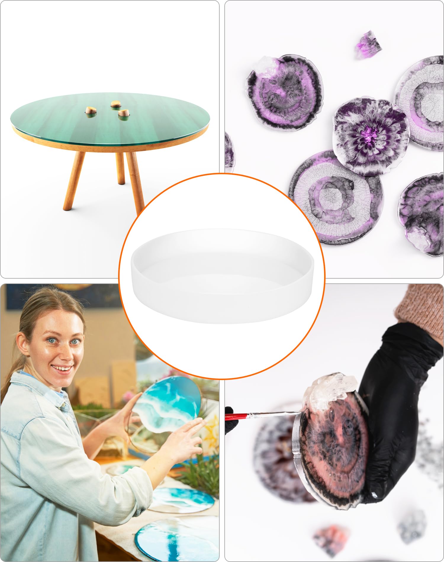 Stampo Silicone Per Torte E Sapone - 6 Dischi Da 9.5 Cm, 2 Confezioni | Multiuso Per Dolci E Resina - Foto 7