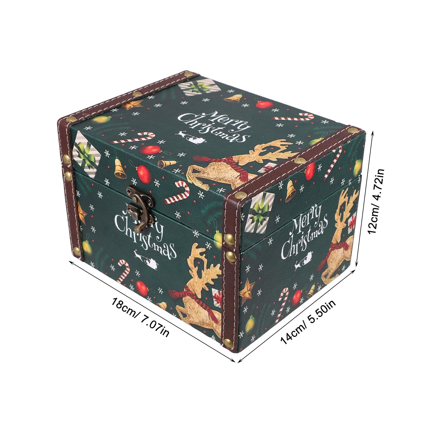 Toyvian 3 Stück Weihnachtskiste für Süßigkeiten und Schmuck, Vintage | Große Kapazität, Dekorative Kasten im Antik Look, für Feiertage und Deko, Organisiert Kleinteile