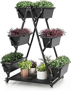 12 Herb Planter Ideas for Easy Home Gardening 20 Giantex 6-Tier Rolling Raised Garden Bed, Vertical Planter Stand on Whee...