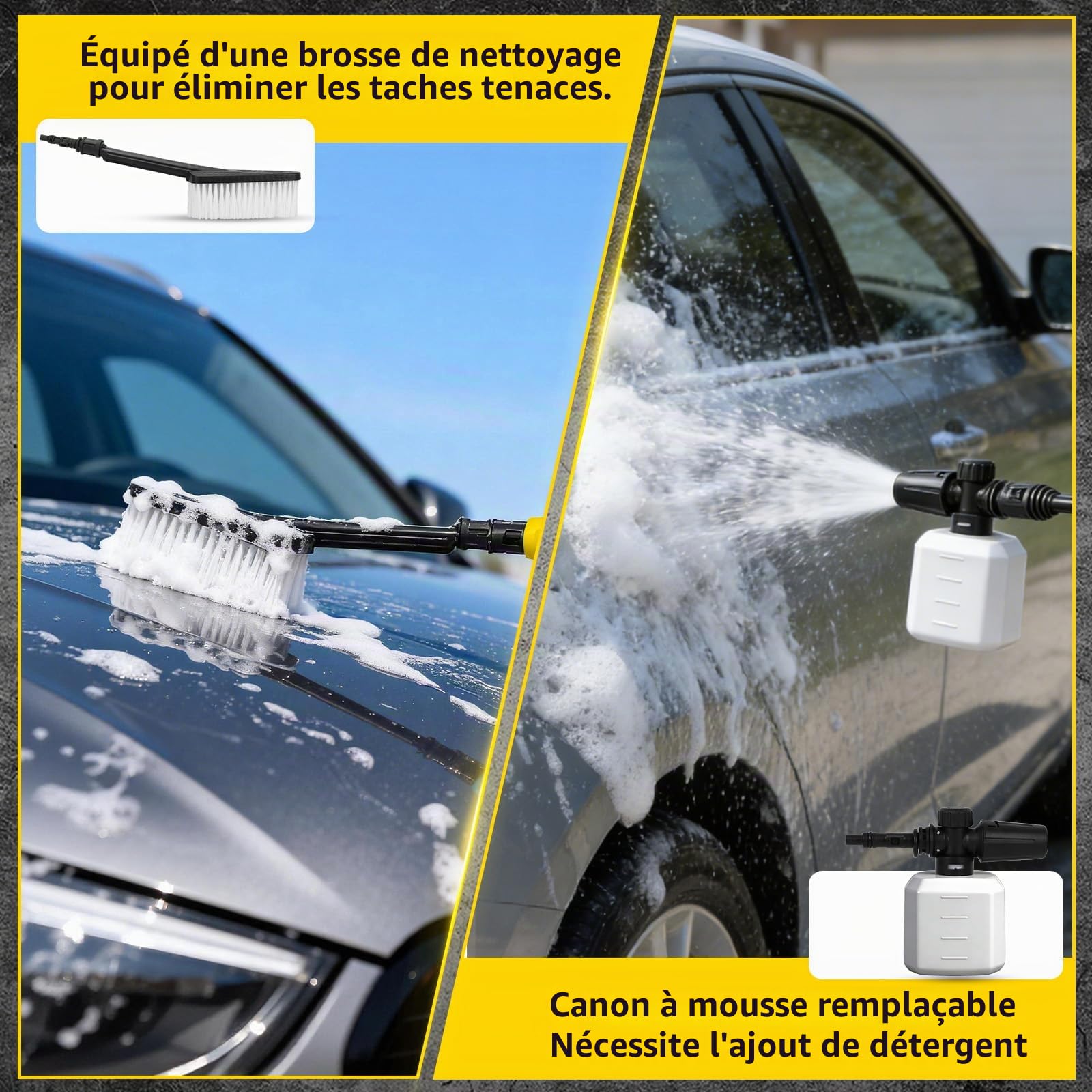 Nettoyeur Haute Pression sans Fil Compatible avec Dewalt 20 V 18 V
