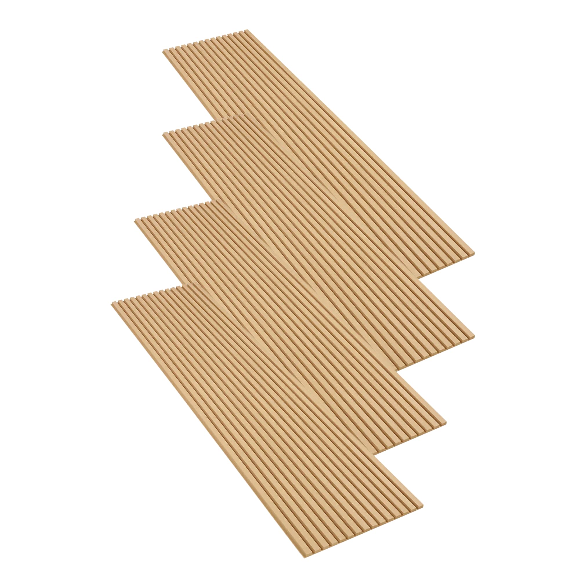 Fox & Grain MDF Slat Wall Panelling Kits, Paintable, Pack of 4