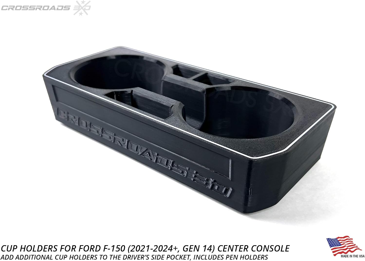 Cup Holder/Pen Holders for Ford F-150 (2021-2025, Gen 14) for Front Console Pocket