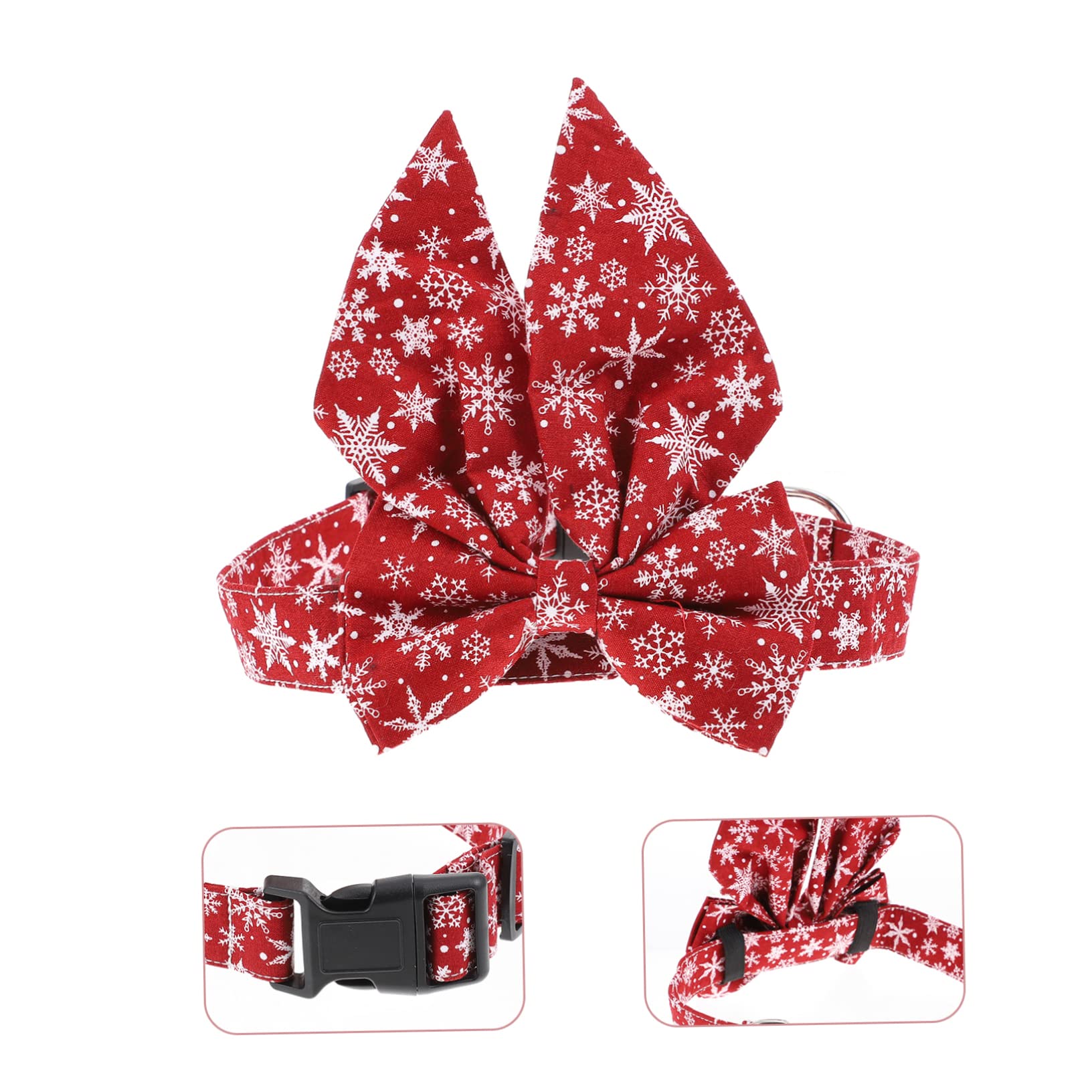 Didiseaon Collier pour Chat avec Nœud Décoratif Accessoire de Noël pour Animaux Collier de Noël Ajustable pour Chat