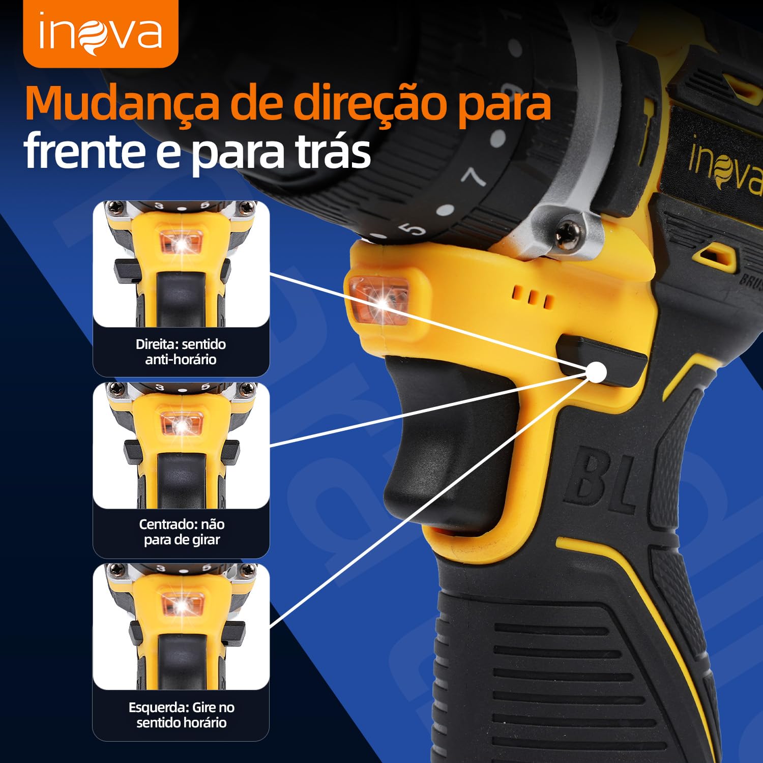 Parafusadeira e Furadeira à Bateria 12V, Kit Parafusadeira com 2