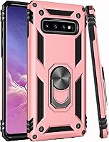 Vista 23 de LUMARKE Funda para Galaxy S10+ Plus, pasa 16 pies, probada en caídas con anillo magnético y soporte, compatible con soporte de montaje de automóvil