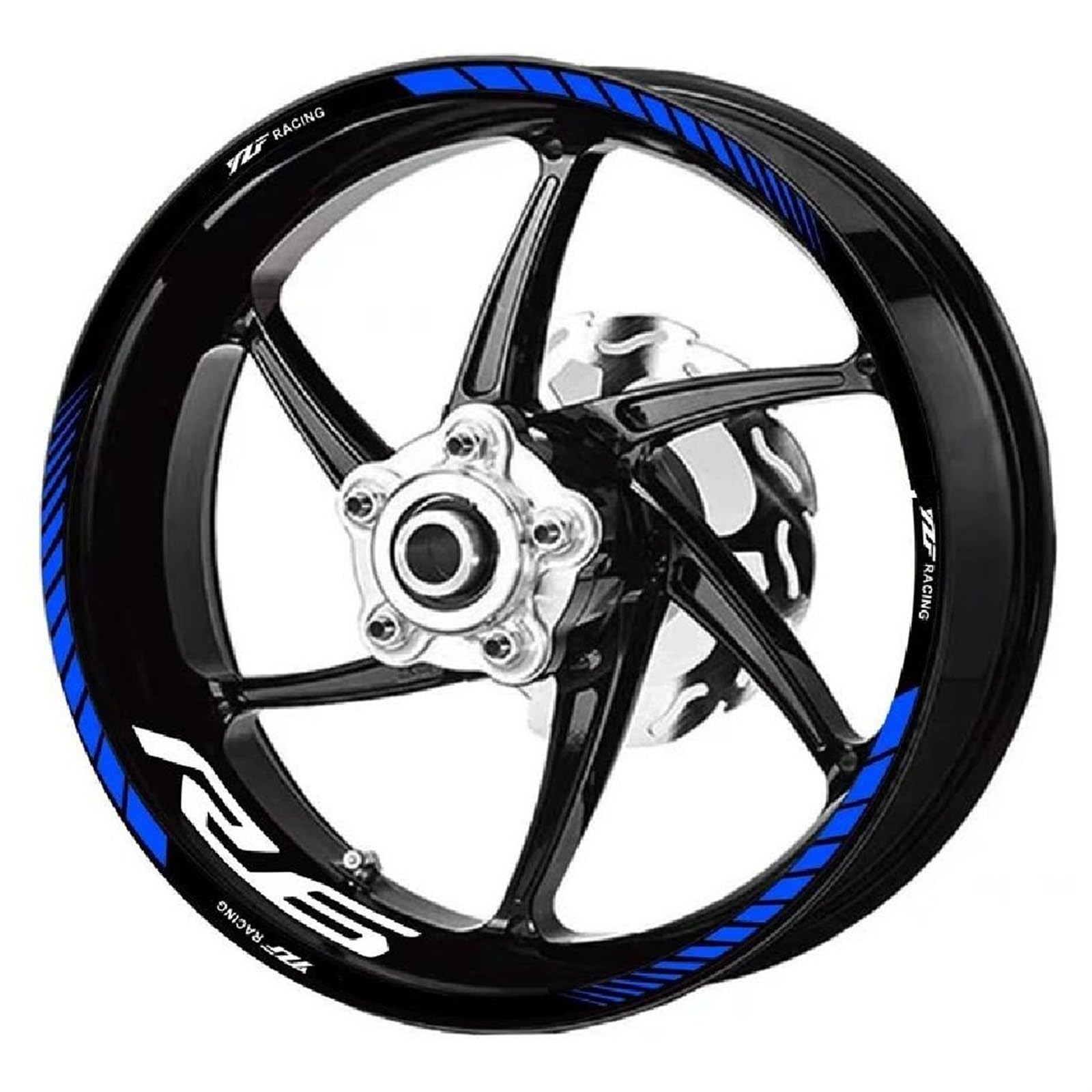 Motorcycle Racing Equipment Accessories Wheel Tire Rim Decoration Adhesive Reflective Decal Sticker for Yamaha YZF R6 Decorative(Color4)