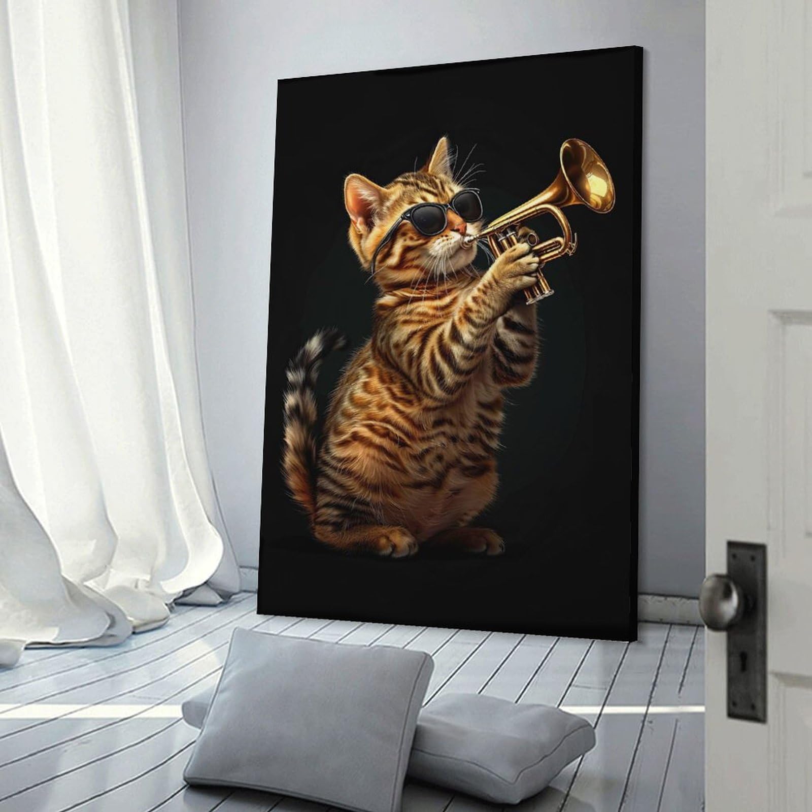 Junmoney Bengal Trumpet Wall Art Print 20x30inch(50x75cm), for Hallway, Entryway Or Landing, Wall Decor to Refresh Empty Corners, for Cosy Room Updates