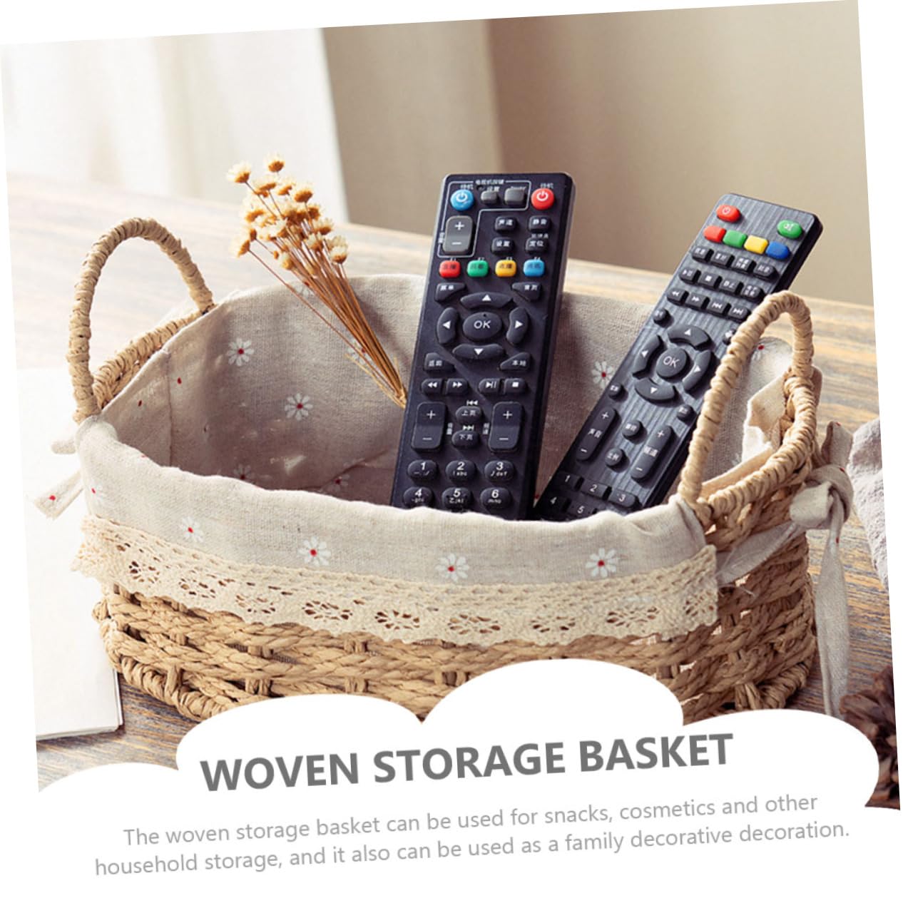 Cabilock 2pièces Panier De Rangement Tissé Main Organisateur De Bureau Élégant Pour Snacks Cosmétiques Et Accessoires Panier Décoratif Naturel Pour Maison