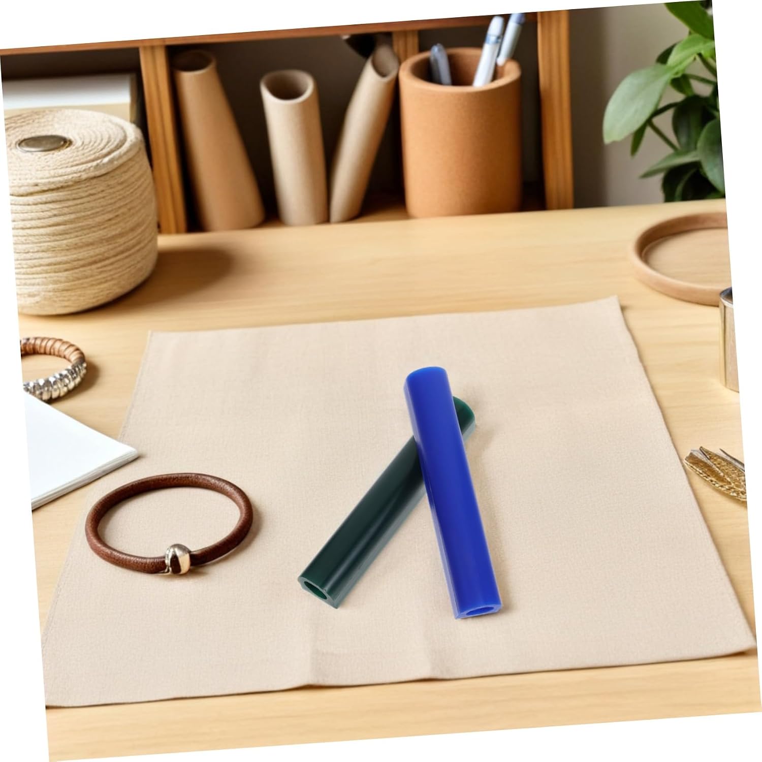 Blue Ring Wax Tube Kit with Carving Knife for Jewelry DIY