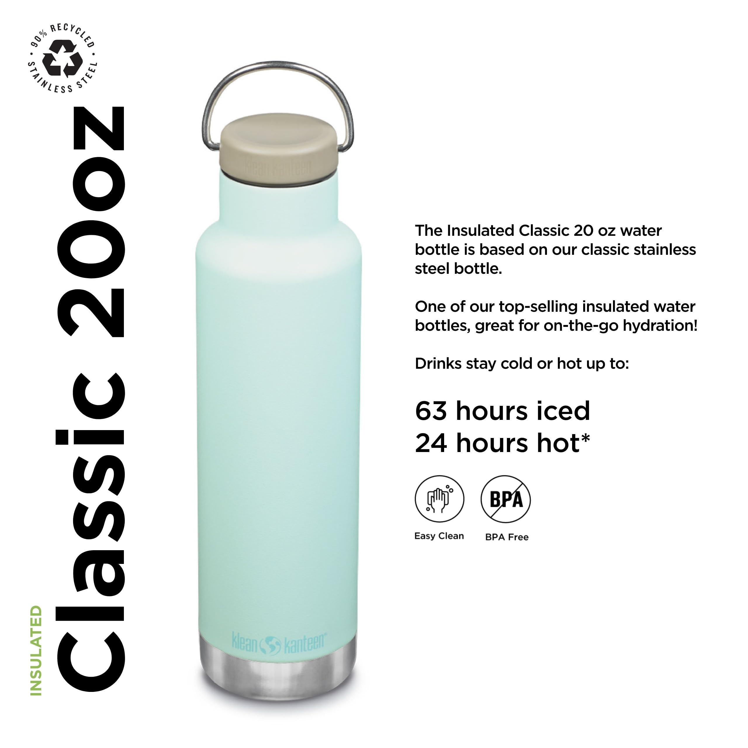Amazon.com : Insulated Classic 20oz (w/ Loop Cap) Blue Tint