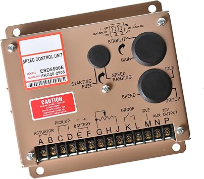 Engine Speed Controller ESD5500E Electronic Motor Speed Controllers | Electronic Engine Governor Generator Controller Panel, Features User-Friendly Trim Pots