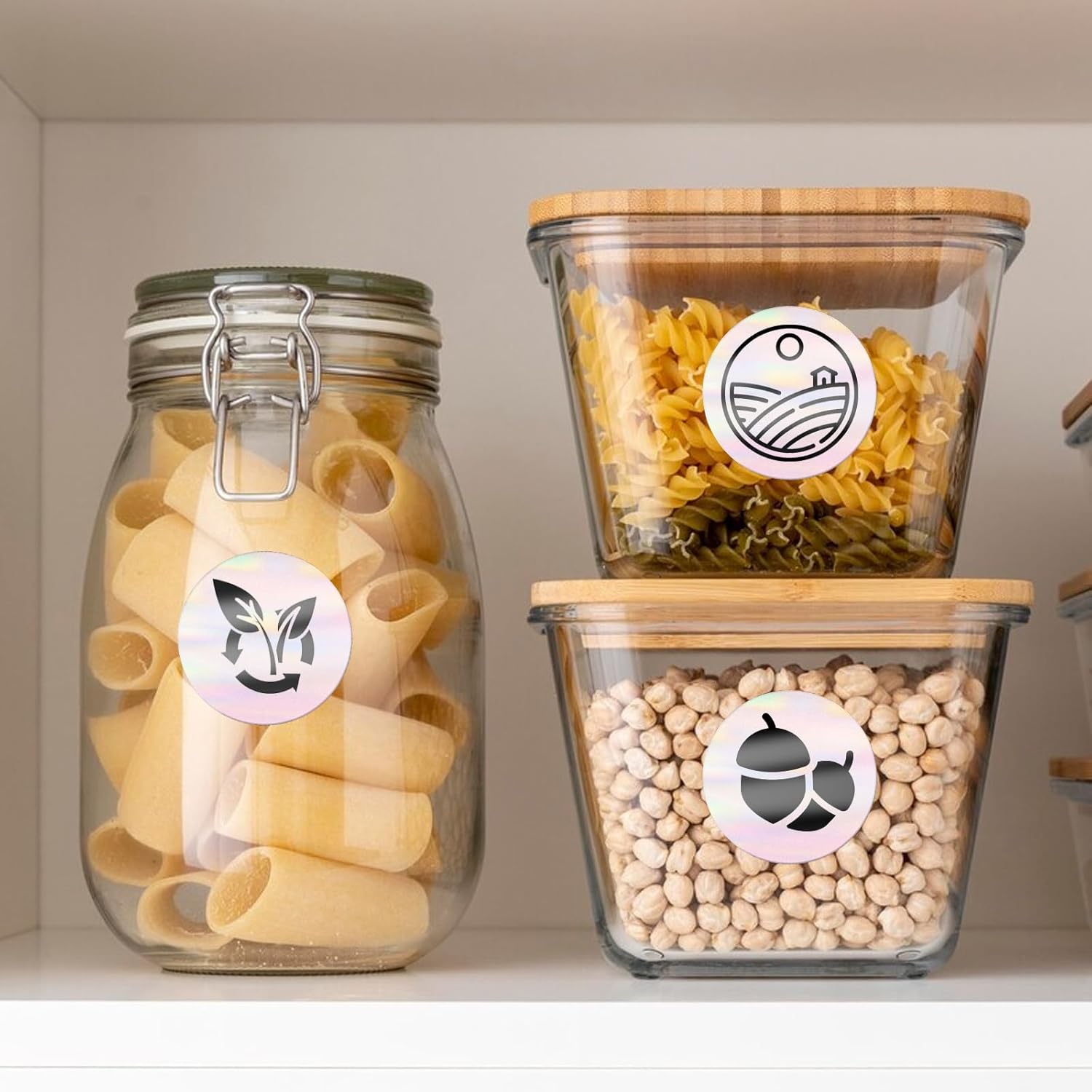 Holographic Thermal Labels Vinyl 2 Inch Self-Adhesive Rainbow Direct Dot Stickers Roll Waterproof Printable Circle Decals for QR Code DIY Name Tag 300 PCS - Image 6