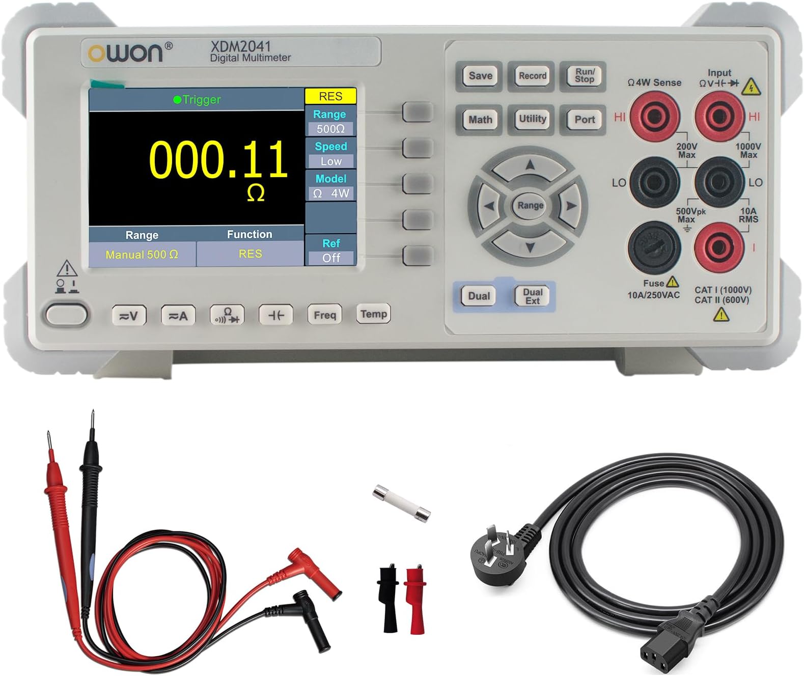 XDM2041 Digital Multimeter with 3.7 inch (480x320) high Resolution LCD, 55000 Counts True RMS AC Voltage/Current Measurement,Support SCPI and Dual line Display Up to 65 Readings per Second