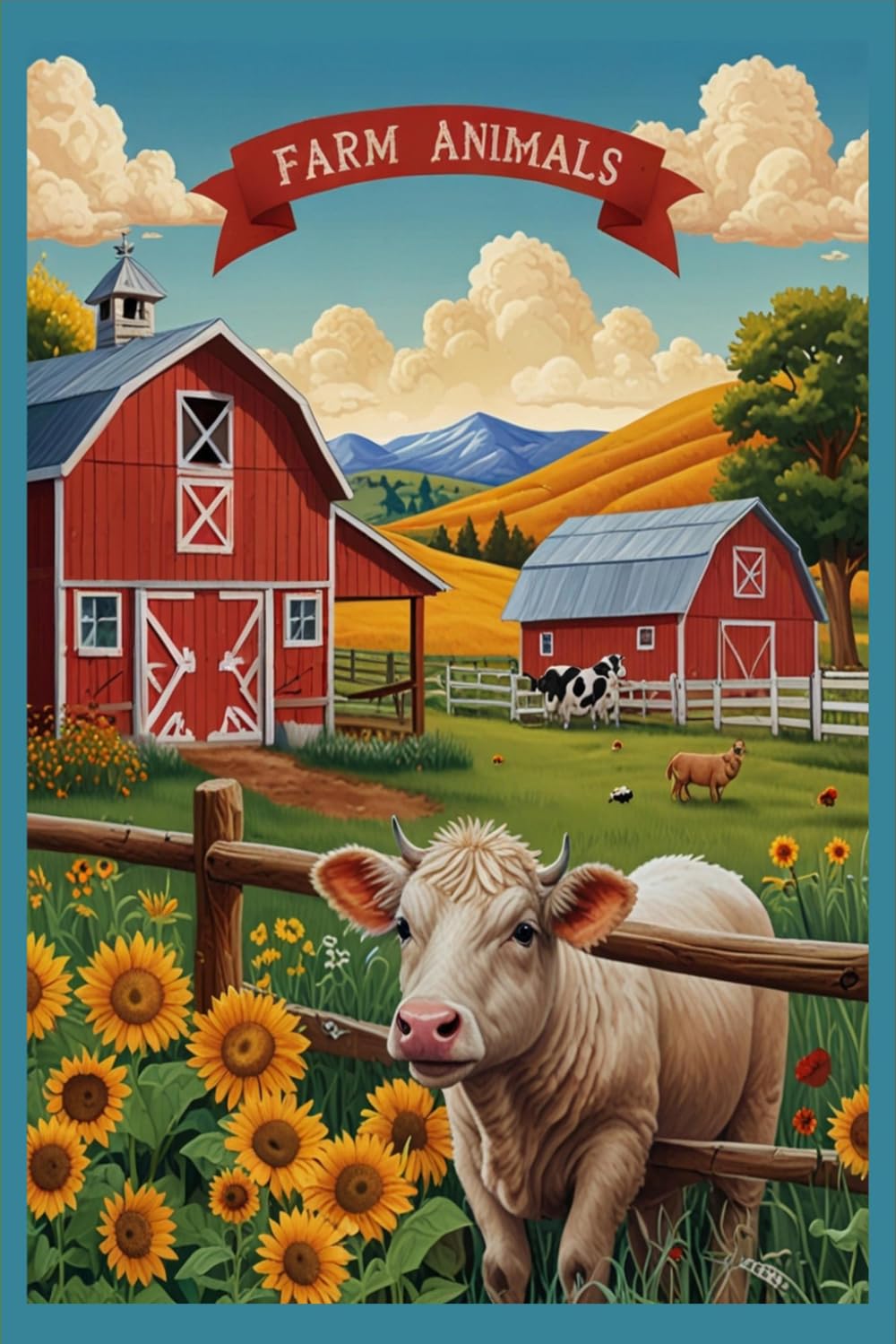 Farm Animals Coloring Book for Toddlers