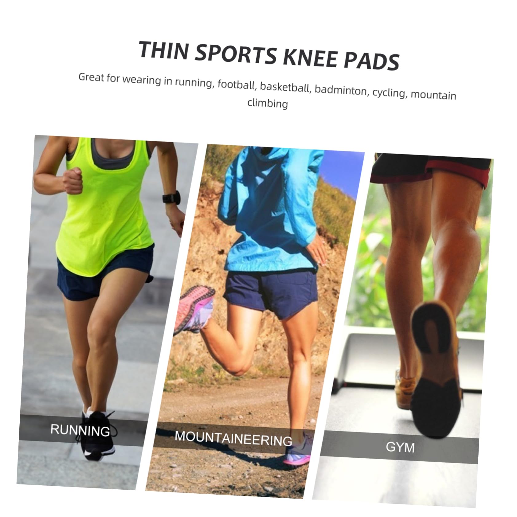 PartyKindom Elastic Knee Brace Protective Cover for Men Breathable and Lightweight Knee Wrap for Running Basketball and Fitness Activities