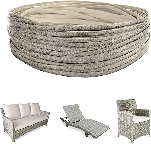 Lahpivieh - Kit de reparación de mimbre de 120 pies, material de mimbre de plástico, suministros de repuesto de ratán sintético para reparación de