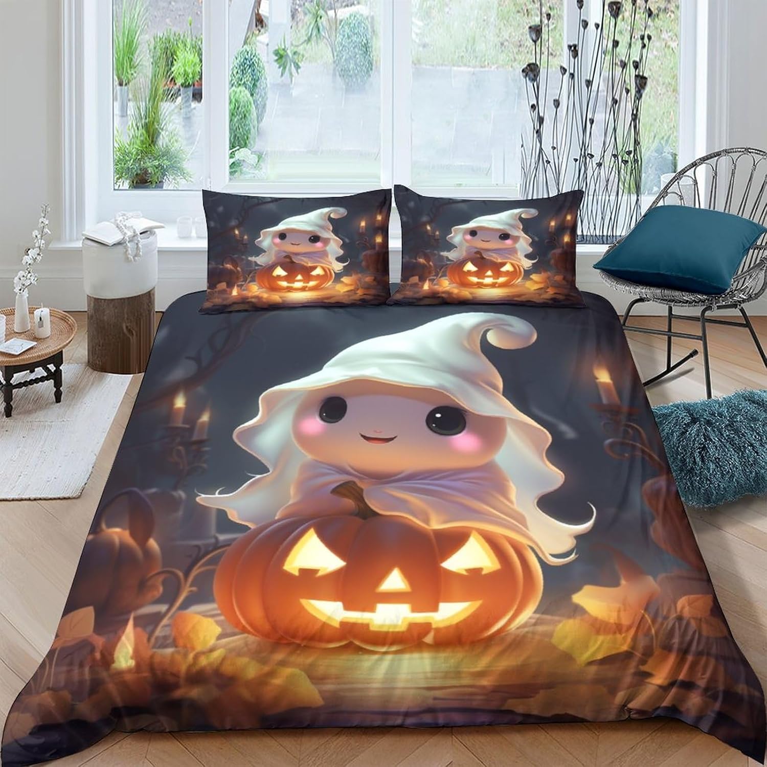 BARDYS Halloween Cute Ghosts Children's Bedding Sets, Soft Microfibre